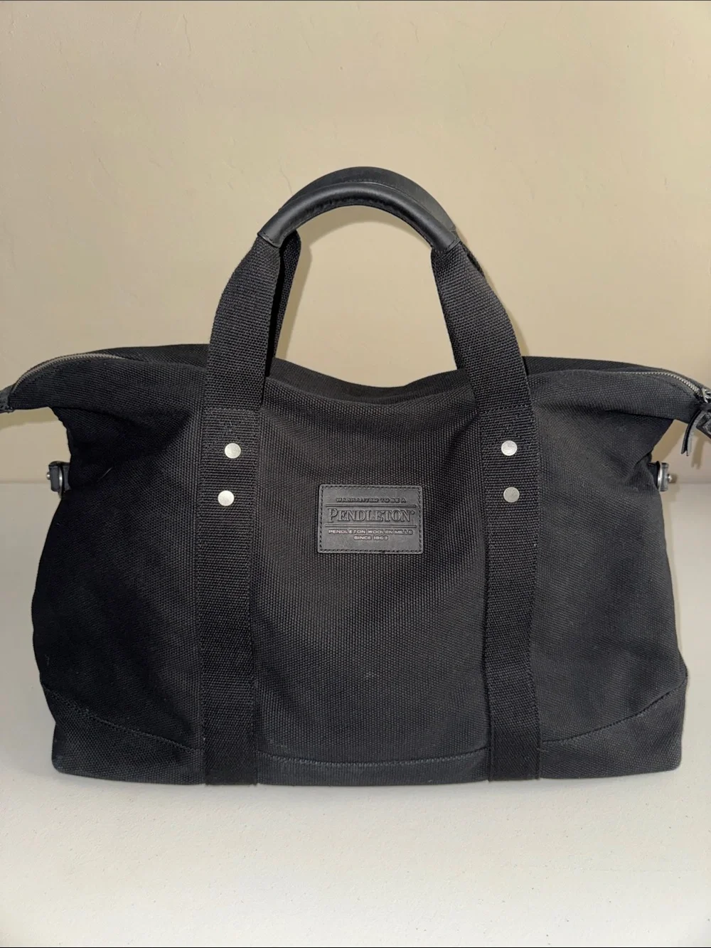 Pendleton Black Canvas Duffel - Men's Travel Bag